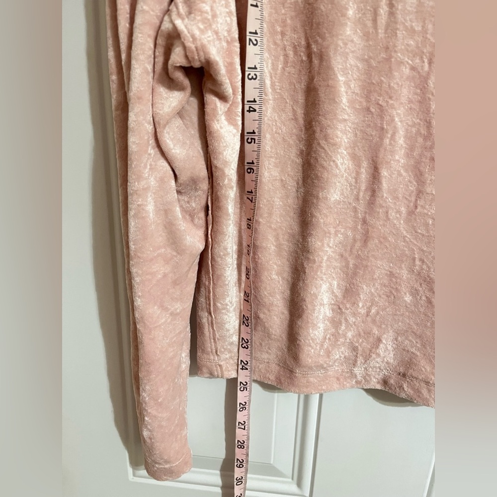 We The Free Women S Oversized Festival Pullover Sweater Velvet Velour Pink Boho - Picture 5 of 8